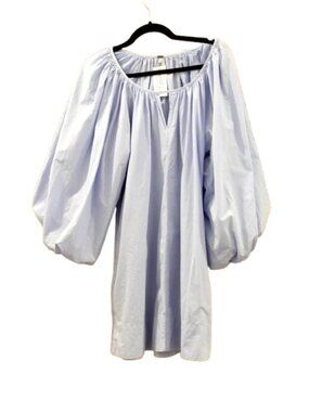 WILD LILY~Leilani Mini Dress Cornflower Blue~COTTON OVERSIZED PUFF SLEEVES NWT